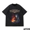 Nowa Gra Hollow Knight Vintage Sprane Akcesoria Koszulki Z Nadrukiem Graficznym Koszulka Street Luźna Casual Unisex Damska Bawełniana Koszulka Oversize