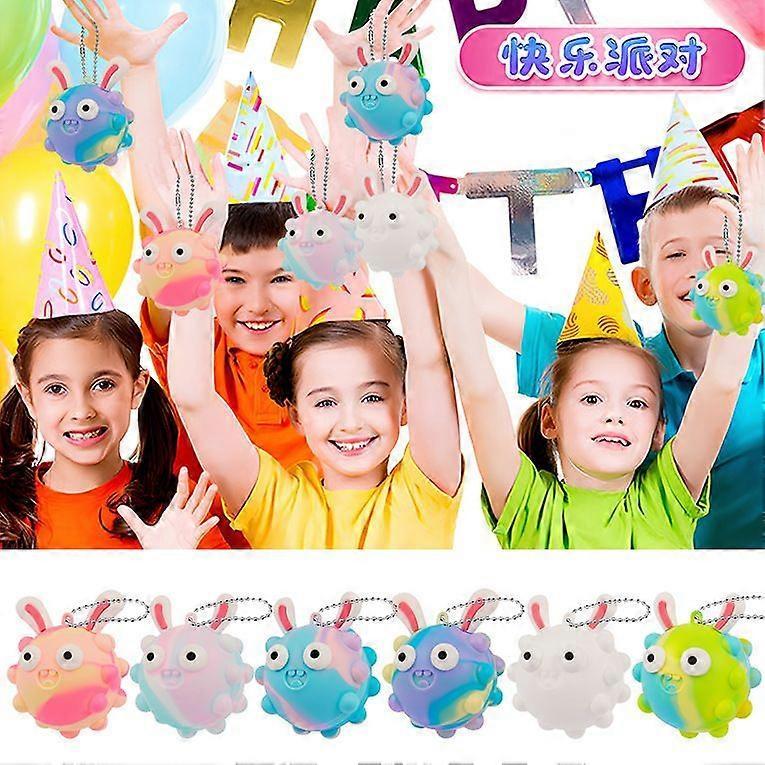 12Pack Pop Fidget Toys Bulk 3D Stress Ball Toy, Party Favors for Birthday, Sensory Toys Bulk Squeeze Toys, Stress Relief, Easter Basket Stuffers