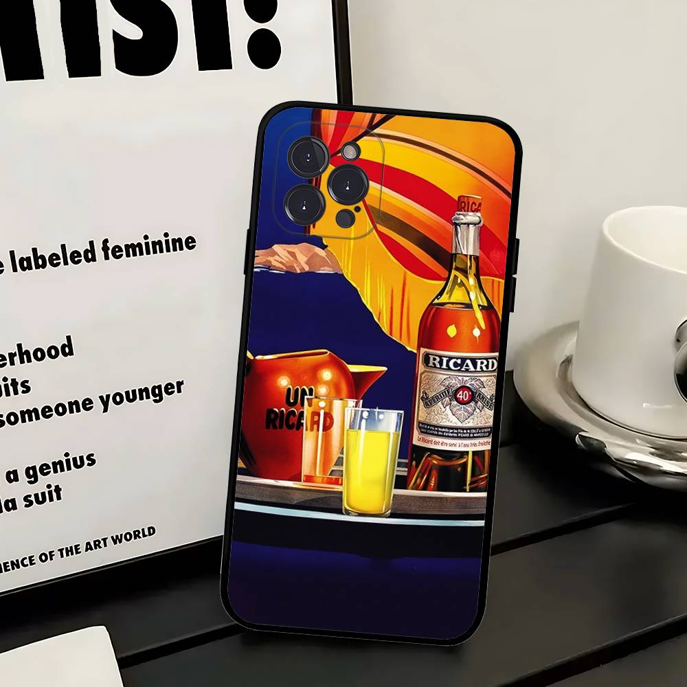 

R-RICARDs A-Alcohol Phone Case For IPhone 17 16 Pro Max 15 14 13 12 11 Plus 16E Soft Cover iPhone 11 pro