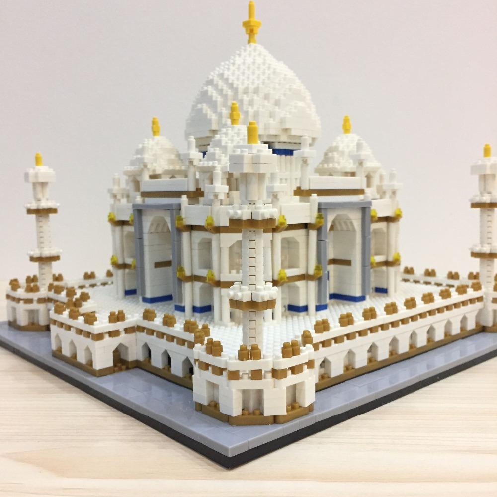 Bloques de Construcción Arquitectura Monumentos Taj Mahal Palacio Modelo 3D Juguete Educativo para Niños