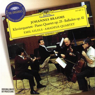 CD GILELS/AMADEUS QUARTET - Brahms: Klavierquartett, Balladen / A 4474072 Deutsche Grammo 1995 Europa ObiClassical Gebraucht