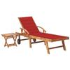 Day and Night - Day and Night Lounger with Table and Solid Teak Wood Cushion