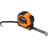 Super Black Steel Tape Measure 5 M X 19 Mm, Auto Lock, Two Stop Buttons, Magnet