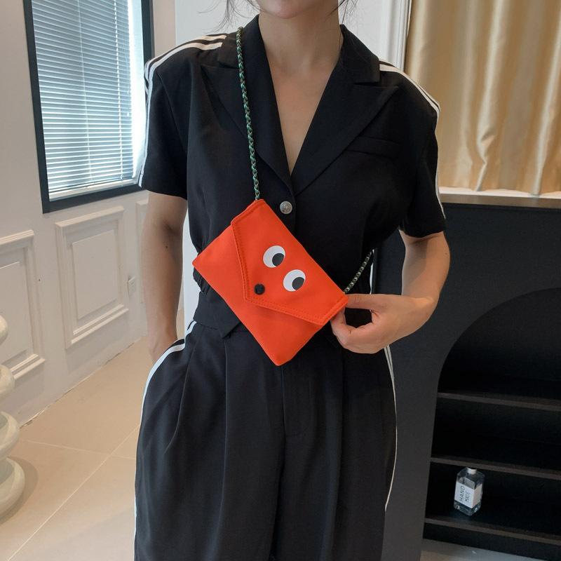 Cartoon Small Bag 2025 New Mori Soft Girl Cute Big Eyes Funny Shoulder Crossbody Canvas Small Square Bag Tide