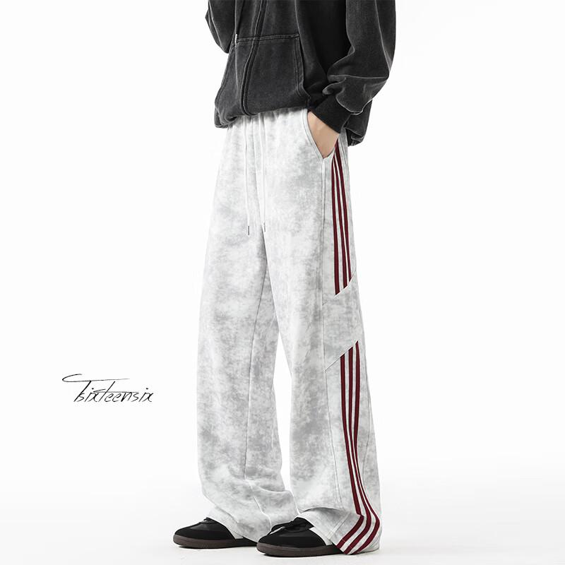 Patova Men's American Casual Straight Wide-Leg Sweatpants