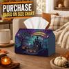 1pc Fantasy Cosmic Spooky Tissue Box - Haunted Castle Glowing Pumpkin Napkin Storage Box, Fits Rolls and Facial Tissues, Multi-use Organizer for Cozy