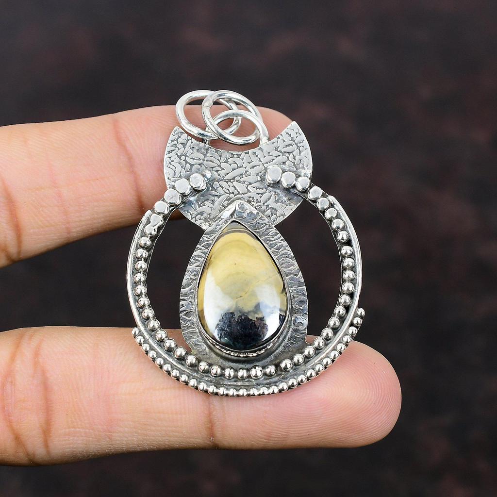 Schalenblende Pendant 925 Sterling Silver Pendant Very Pretty Gemstone Jewelry Handmade Wonderful Pendant Gift For Bridal Birthstone Jewelry