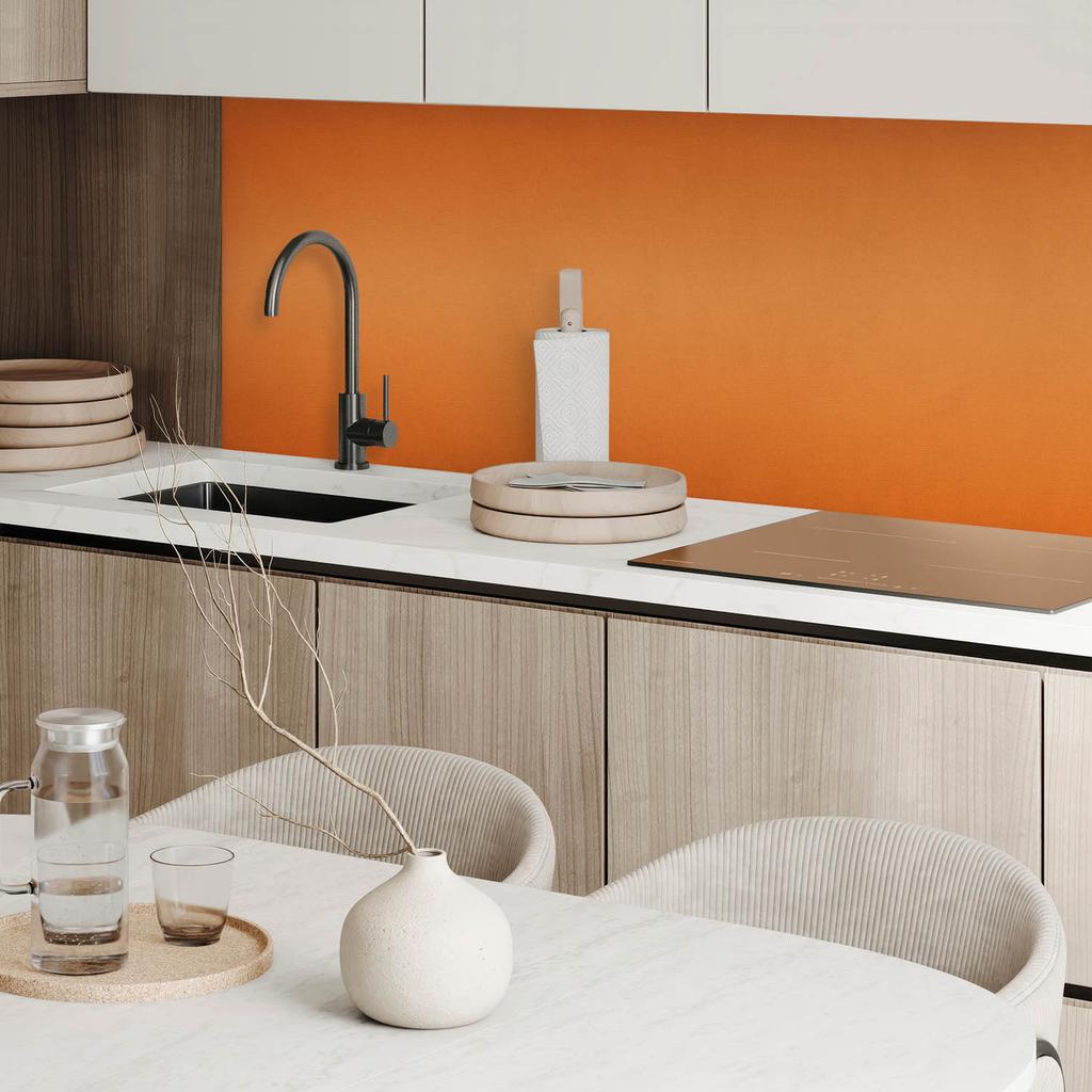 Self-Adhesive Vinyl Panel Perfect for Modern Interiors 100x50 cm Orange Color
