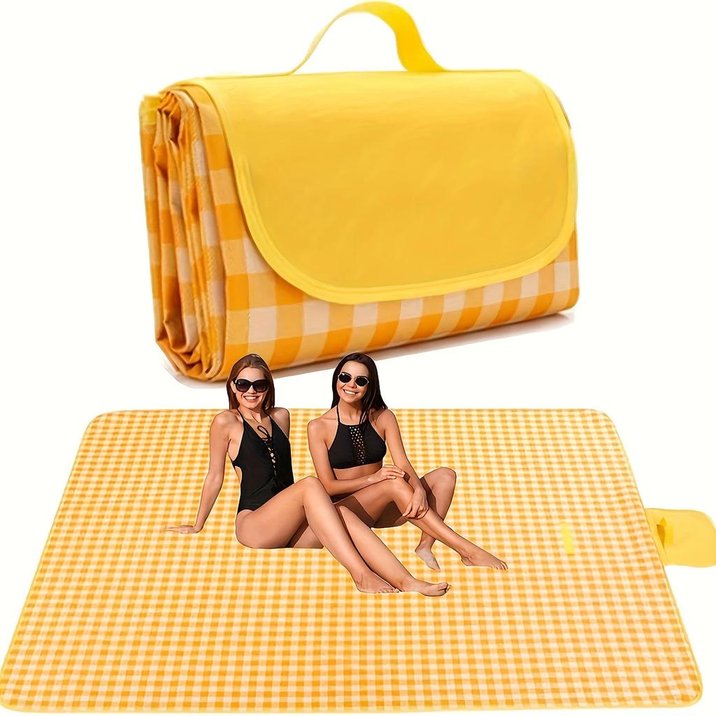 Manta de picnic para exteriores: manta de camping portátil extragrande para playa, parque, barbacoa y actividades familiares en interiores y exteriores.