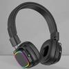 Retro Trendy Wireless Headphone Bluetooth 5.3 Long Battery Life Stereo Music Sport Foldable OverEar Headset with Noise Reduction RGB Light