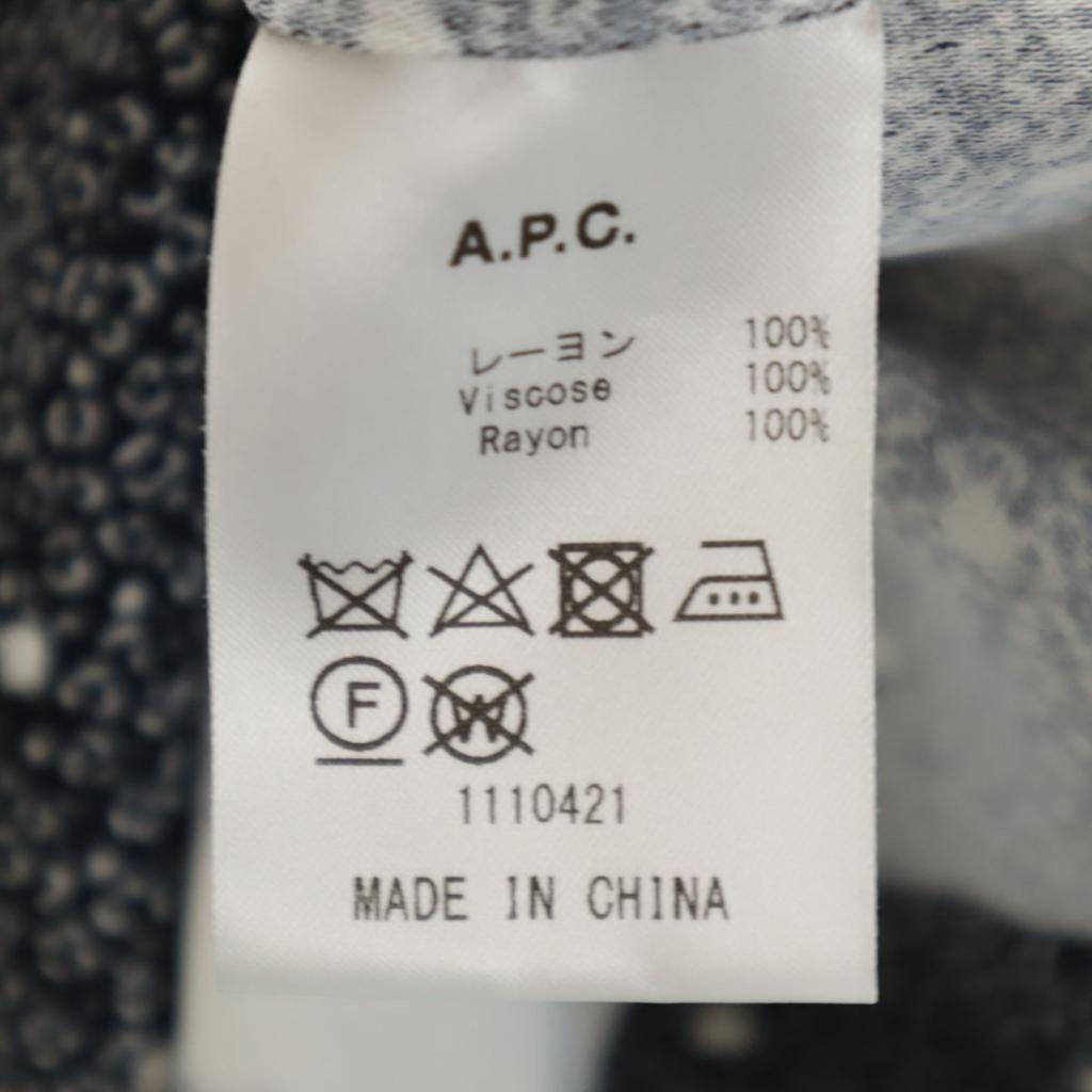 A.P.C. Floral Five-quarter Sleeve One Piece 34 Black Series Women Used