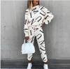 Autumn/Winter 2022 Women's Tie-dye High Neck Long Sleeve Fashion Casual Set