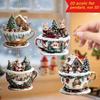 Pack of 4 Shatterproof Christmas Tree Ornaments with Hanging Cord for Indoor Outdoor Holiday Decorations