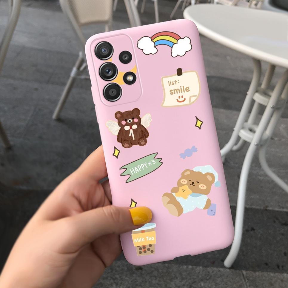 For Samsung Galaxy M32 M33 M13 M23 M12 M53 Phone Case Back Cover Dinosaur Bear Cartoon Child Fundas For Samsung M13 M23 M33 5G