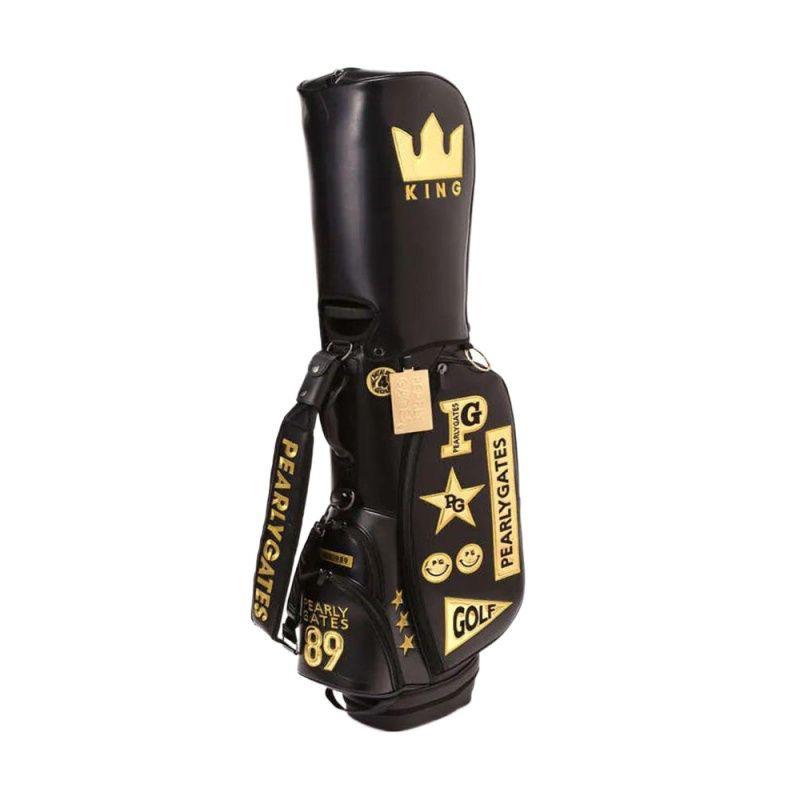 

Men s Large Capacity Waterproof Golf Stand Bag with Crown Design - Lightweight, Fashionable, and Trendy Single Shoulder Club Bag золотой