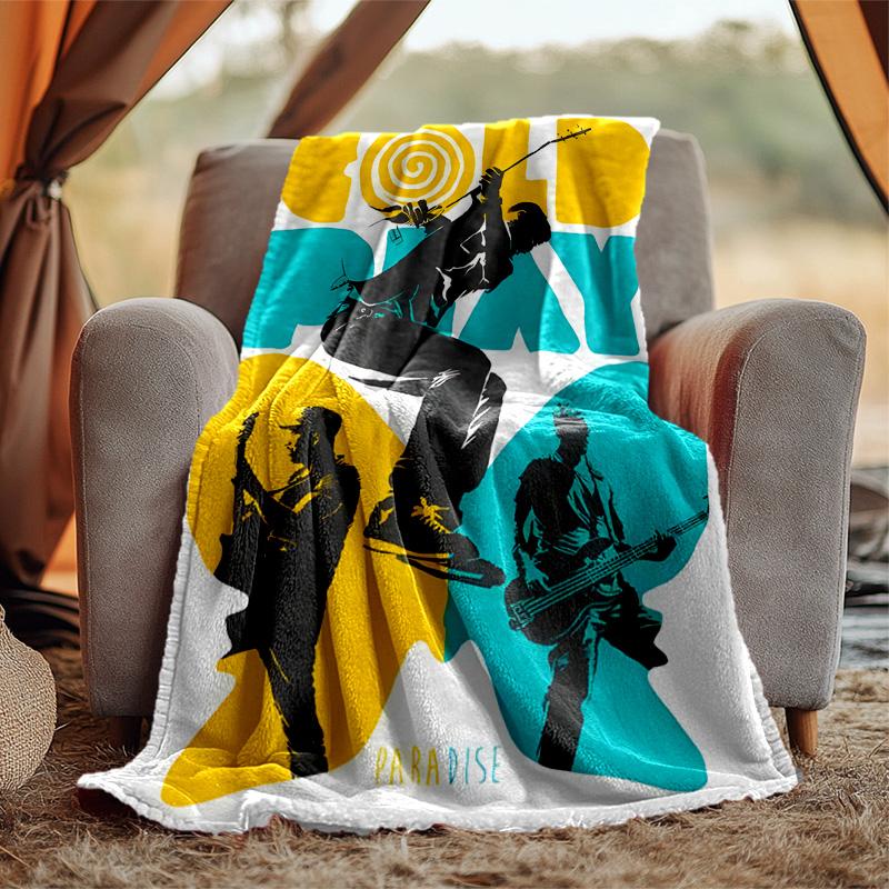Coldplay Flannel Blanket Soft Warm All-Season Throw, Design for Camping, Car Travel, Hiking Sofa, Bed, Office Perfect Gift for Parties