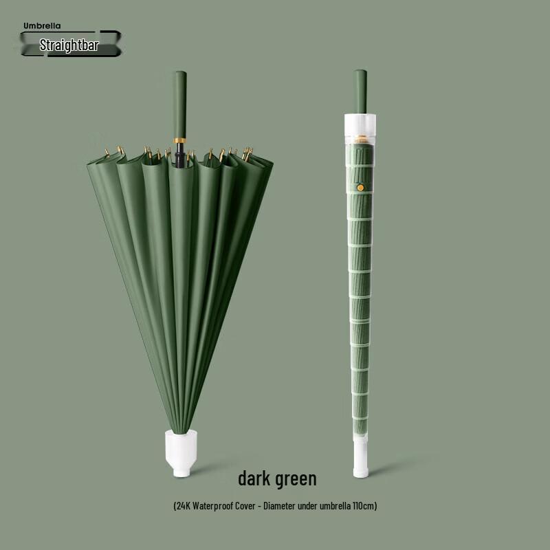 XuQing 24-Rib Semi-Automatic Straight Business Umbrella