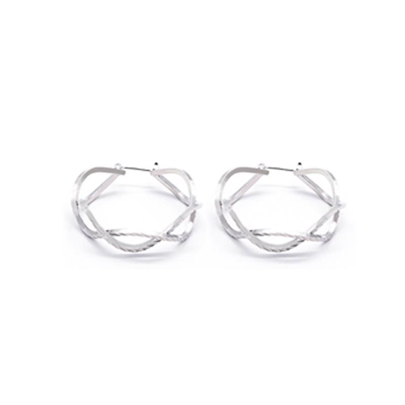 Geometryczne Modne Skręcane Skręcane Hollow Carving Kolczyki