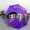 Ombrello Stampato Personalizzato con Nome K-KPop Demon Hunters - Apertura/Chiusura Automatica, Struttura Robusta a Otto Stecche, Ombrello Pieghevole Automatico