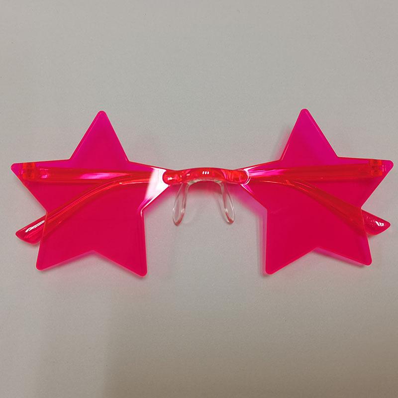 Ochelari de soare cu stea subțiri, culoare ocean, fără rame, personalizați, colorați, pentru dans, oglindă integrată de culoare bomboană