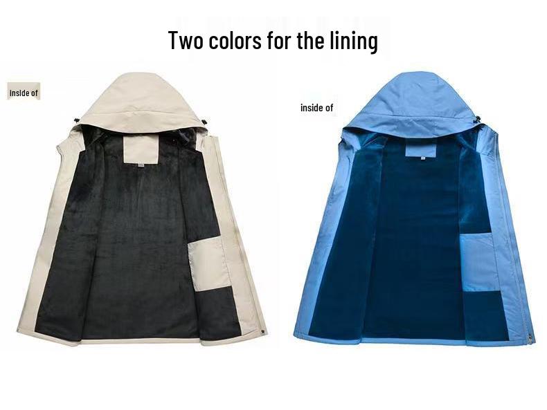 Men's Thickened Hooded Winter Windbreaker - Casual Plus Size Jacket for Middle-aged and Elderly.