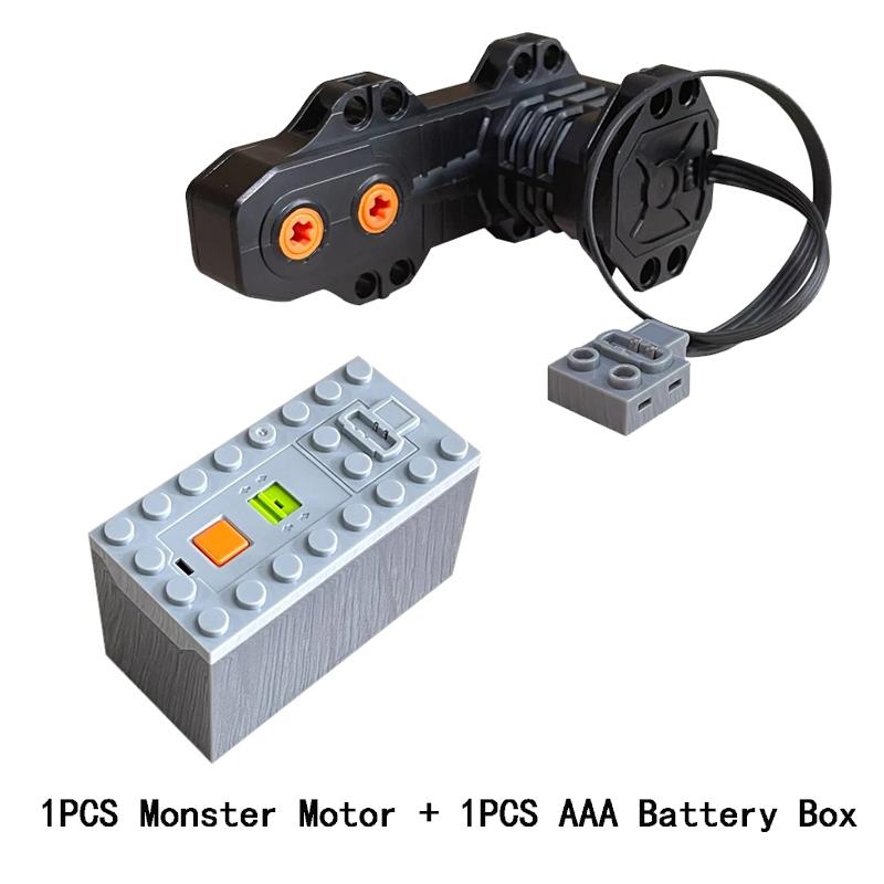 Diy 5292 Monster Motor Compatible Tech Part  8881 Aa Battery Box Building Block Moc Off-Road Vehicles Sports Car Power Functions