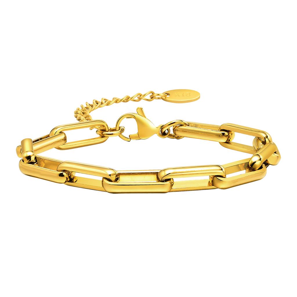 Bracelets Stainless Steel Bracelet 18K Gold Simple Personality Fashion