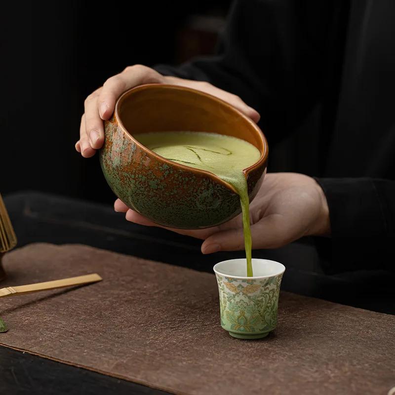 8PCS/set starry sky Matcha Tea Whisk Teaware Kit Japanese Ceremony Bamboo Brush Ceramic Bowl Matcha Blender Tea Set Gift Box
