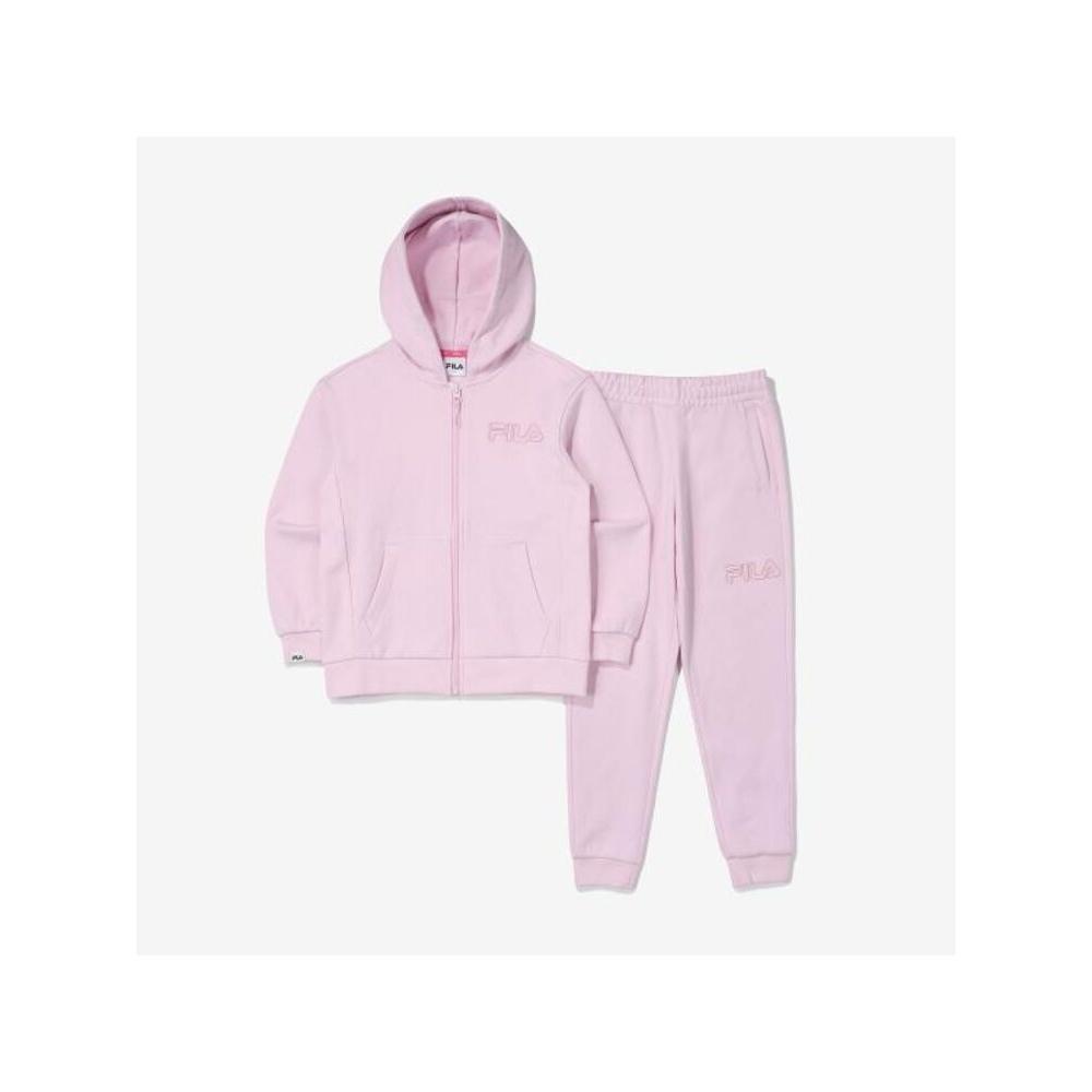 

[fila Kids] Hooded Zip Up Pants setUp Fk2fsf1101x Epk q0zFk2fsf1101xEpk PALEPINK/110