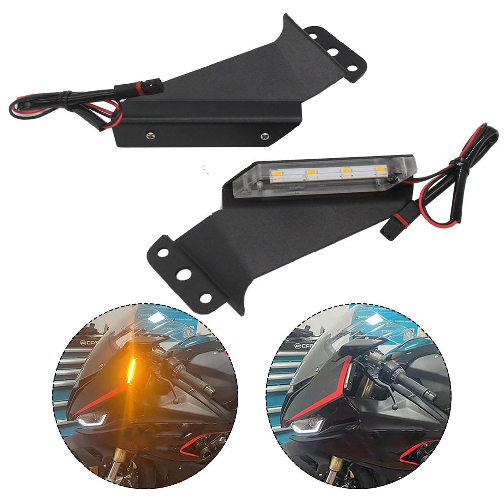2piece LED Front Flash Amber Turn Signal For BMW S1000RR 2019 2020 2021 2022 Invisible Wing Indicator