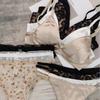 French Satin Triangle Cup Seamless Lingerie Set - No Steel Ring, Available In Small & Large Sizes