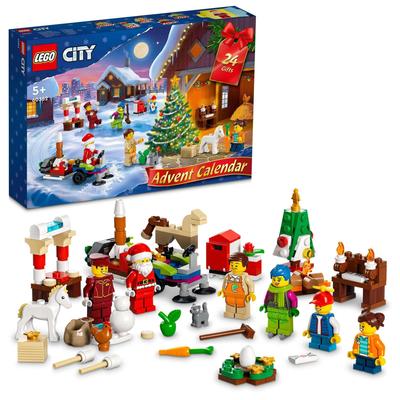 LEGO City LEGO(R) Městský adventní kalendář 60352, dárek z kostek k svátkům a výročím, pro kluky a holky od 5 let