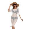 Women's Tassel Cardigan Beach Cover-Up Shawl: Sun Protection Bikini Cover, European & American Style, Hollow Out Design