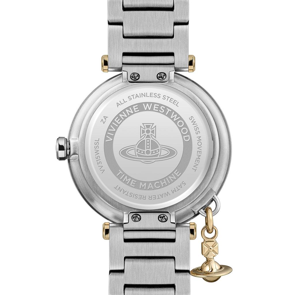 Vivienne Westwood Orb Logomania 32mm Quartz with Bracelet Women's Watch, Silver,