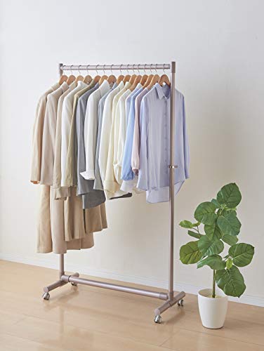 Pearl Metal Lightweight and Durable Aluminum Clothes Rack, Coral Pink, N-7593
