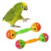 3/2/1 PCS Parrot Toy Inventive Rattle Bite Resistant Bird Bite Toy Double-head Bell Ball Toy Parrot Training Toy Bird Toys