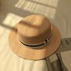 Summer Outdoor Empty Top Hat Solid Color Sun Hat Straw Beach Sun Hat Men