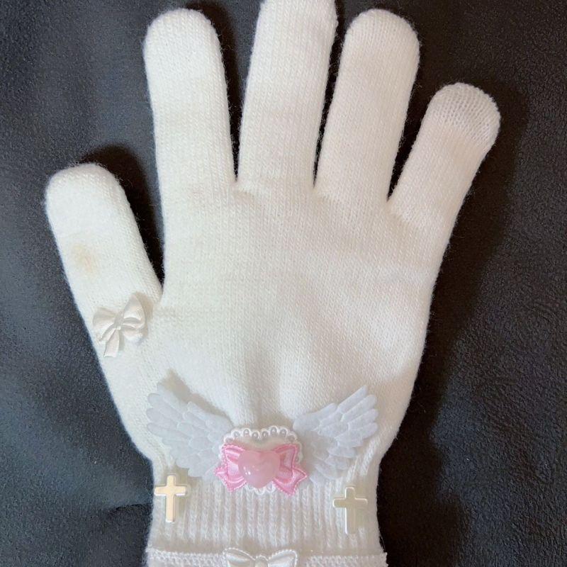 

Танцевальные милые перчатки с сенсорным экраном DX, милые перчатки, танцевальный куб, противоударные перчатки, стиль Харадзюку A pair of non-touch screen powder S-M