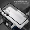 Elastic Snap Magnetic Metal Bumper Frame Case For Xiaomi Poco X7 Pro / Redmi Turbo 4 Pro / Turbo 4 Clear Matte Back Cover
