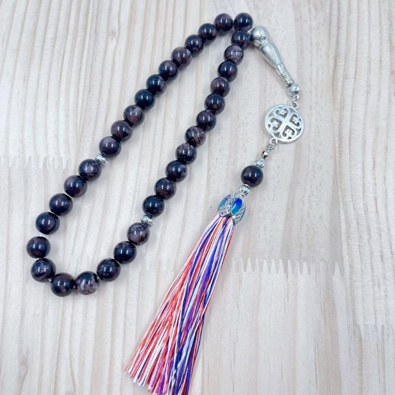 Elegant Prayer Beads Rosary Bracelet Prayer Bracelet Glass Texture Beads Bracelet Suitable for Various Occasions