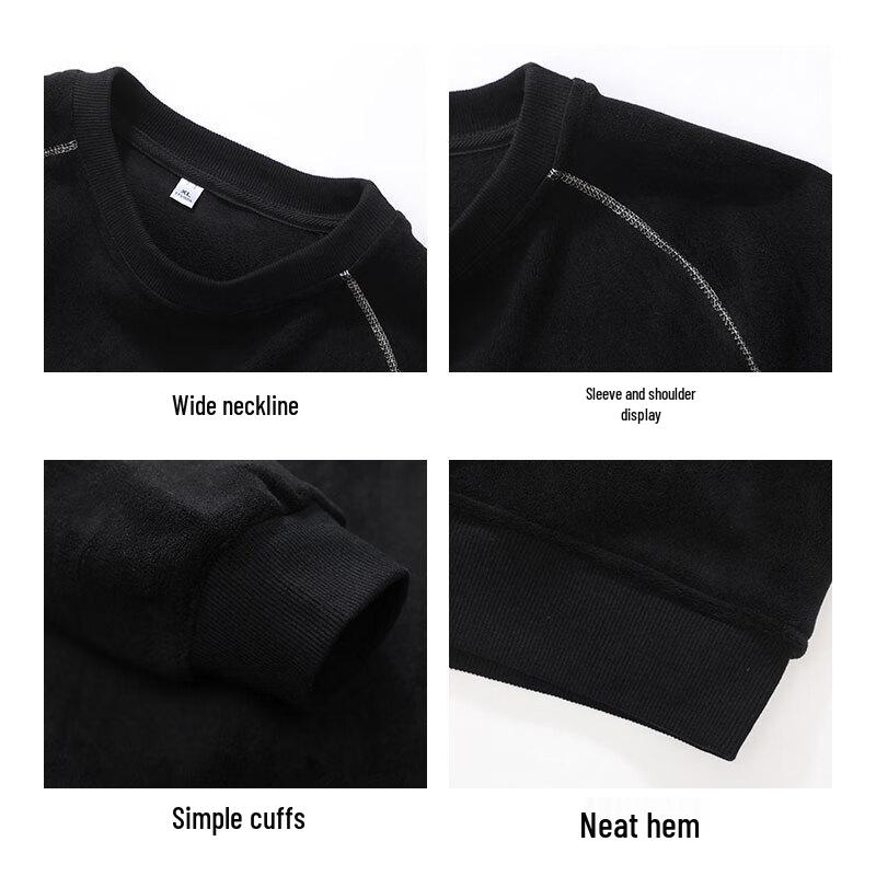 JEANSWEST Unisex Solid Color Casual Pullover Sweatshirt