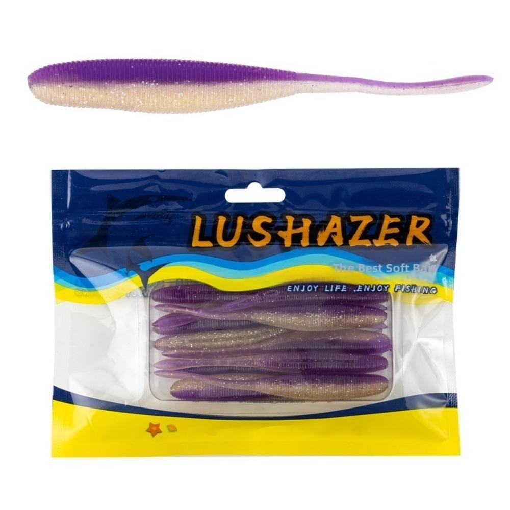 Confezione da 10/18 pezzi Lunghezza 75mm/100mm Esca Morbida Esche da Pesca Esca Morbida Realistica Pesca in Acqua Dolce
