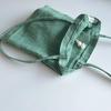 Green Check Linen Mini Bag