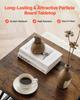 End Table, 2-Tier Square Side Table with Open Storage Shelves, Modern Nightstand Bedside Desk with X-Design Metal Frame, Wood Sofa Coffee Desk for