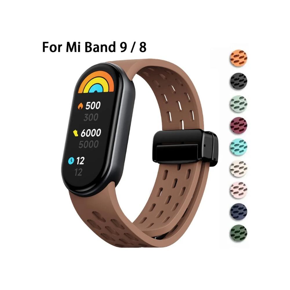 Měkký silikonový řemínek pro Xiaomi Mi Band 9/8 Correa náramek na zápěstí Miband 8 sportovní vodotěsný náhradní řemínek pro Xiaomi Band 9