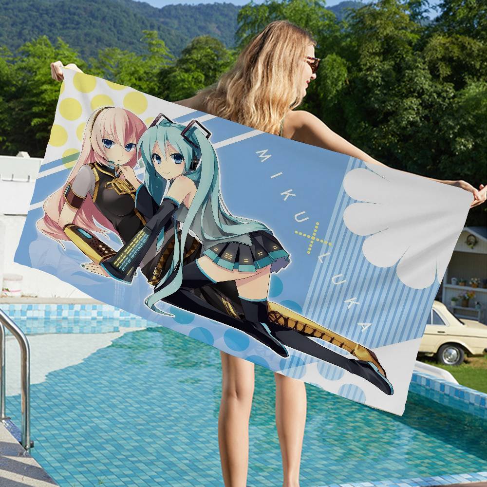 M-Miku Luka Microfiber Beach Towel Absorbent Quick Dry Soft Yoga Swimming Resort Mountain Climbing Towel