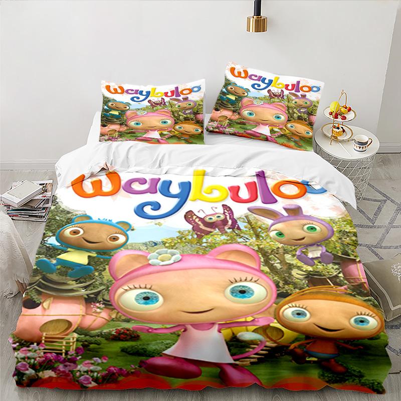 Waybuloo Adventures 3PCS Bedding set,Ideal for 1pc Duvet Cover And 2pcs Pillowcases Perfect for Fan gift,Ideal for Bedroom, Dormitory