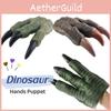 Realistic Dinosaur Hand Puppet Glove Toy For Boys Green/brown Interactive And Educational