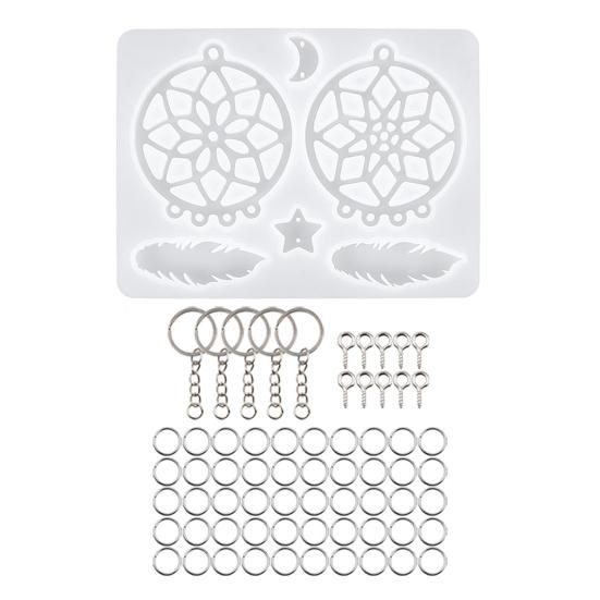 Dream Catcher Silicone Mold DIY Resin Craft Mold Dreamcatcher Making Mold for DIY Resin Dreamcatcher Key Chain Earrings Necklace Charm