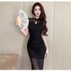New sexy celebrity hip wrap evening dress summer fashion temperament cheongsam retro split dress long dress